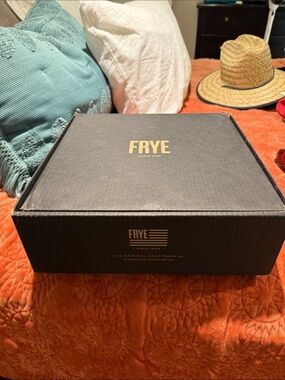 Frye Black Storage Box with Gold Logo